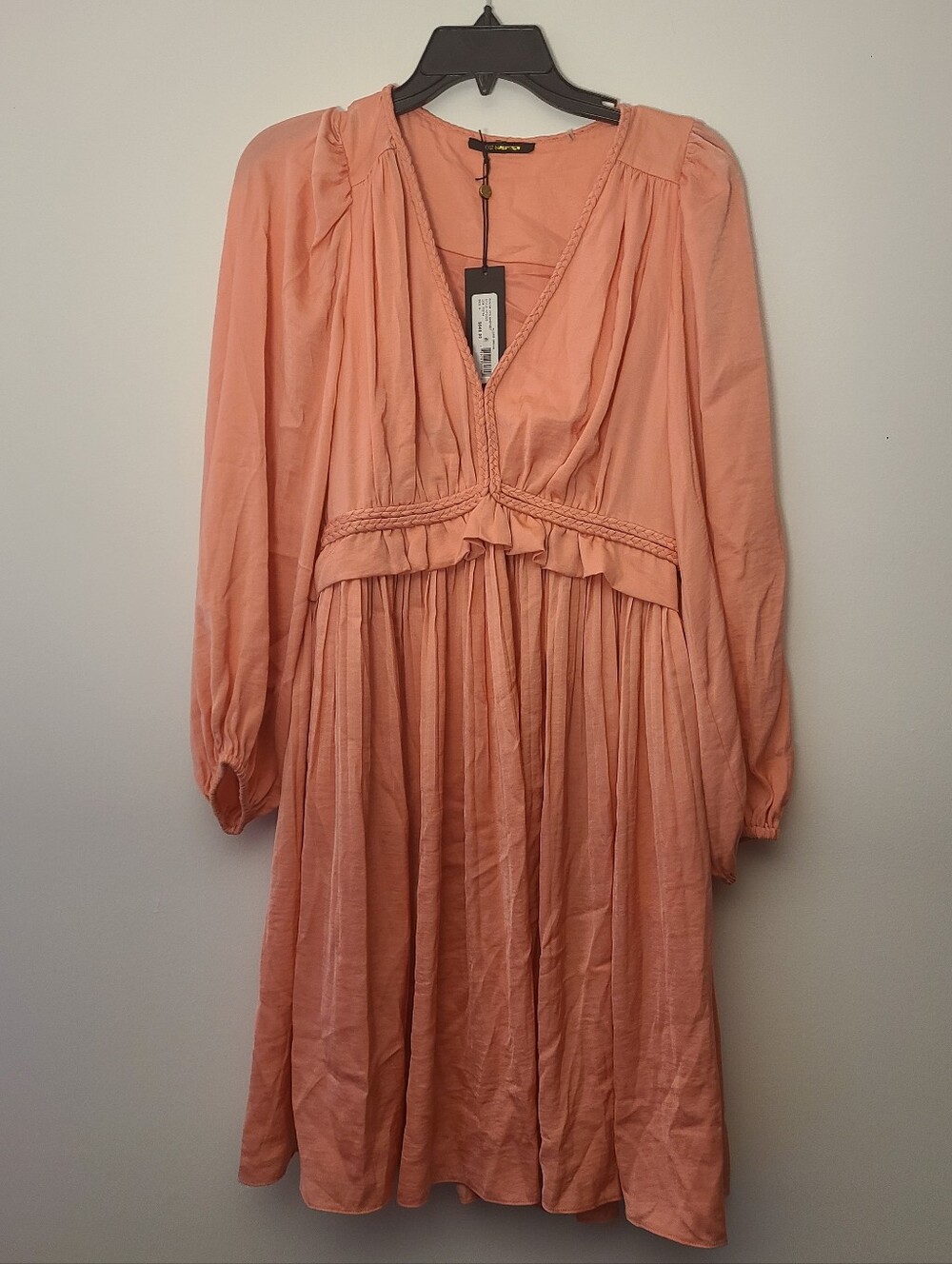 Kobi Halperin Alexis Long-Sleeve V-Neck Dress Womens Size Small